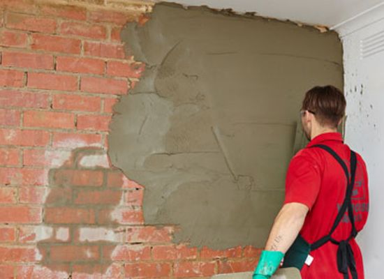 building plastering wall